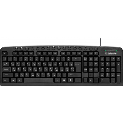 Клавиатура Defender Focus HB-470 UKR USB Black 45471, фото №1