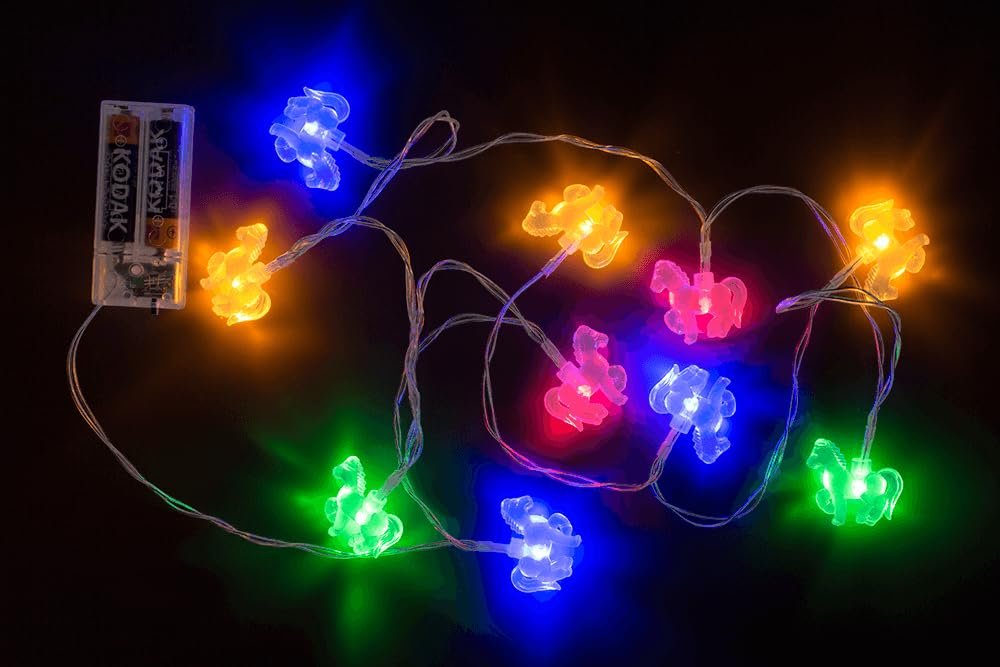 Гирлянда Out of the blue Лошадка 10 LED 1,60 м, питание от 2 батареек AA, в подарочной коробке, фото №2