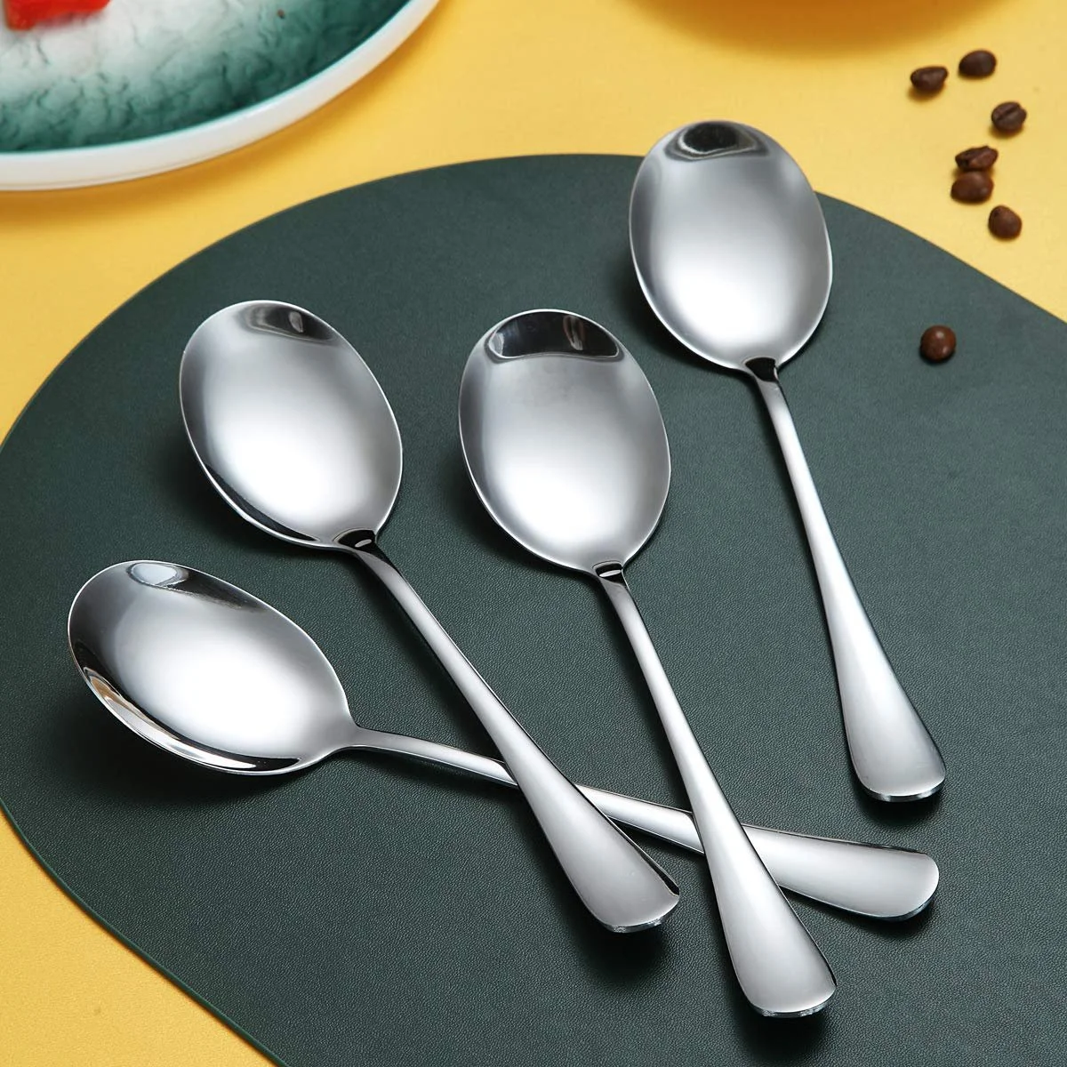 Ложка сервировочная Kyraton, набор 4 шт, включая цельную сервировочную ложку, кухонные принадлежности для сервировки из нержавеющей стали, набор для сервировки 4 шт, фото №4 Ложка сервировочная Kyraton, набор 4 шт, включая цельную сервировочную ложку, кухонные принадлежности для сервировки из нержавеющей стали, набор для сервировки 4 шт, фото №4