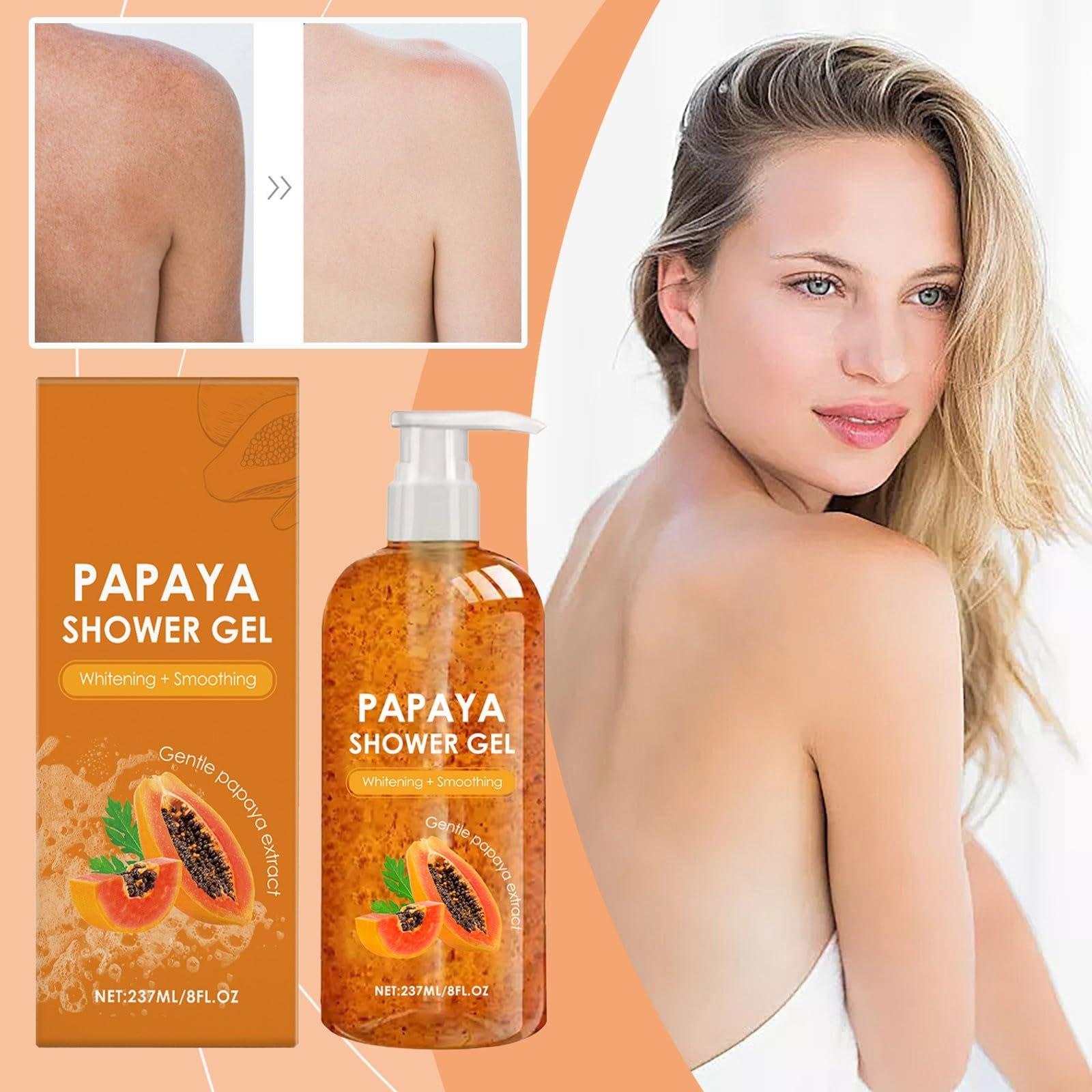 Гель для душу Papaya Oil-Control Зволожувальний з ароматом папаї Unisex, фото №3 Гель для душу Papaya Oil-Control Зволожувальний з ароматом папаї Unisex, фото №3