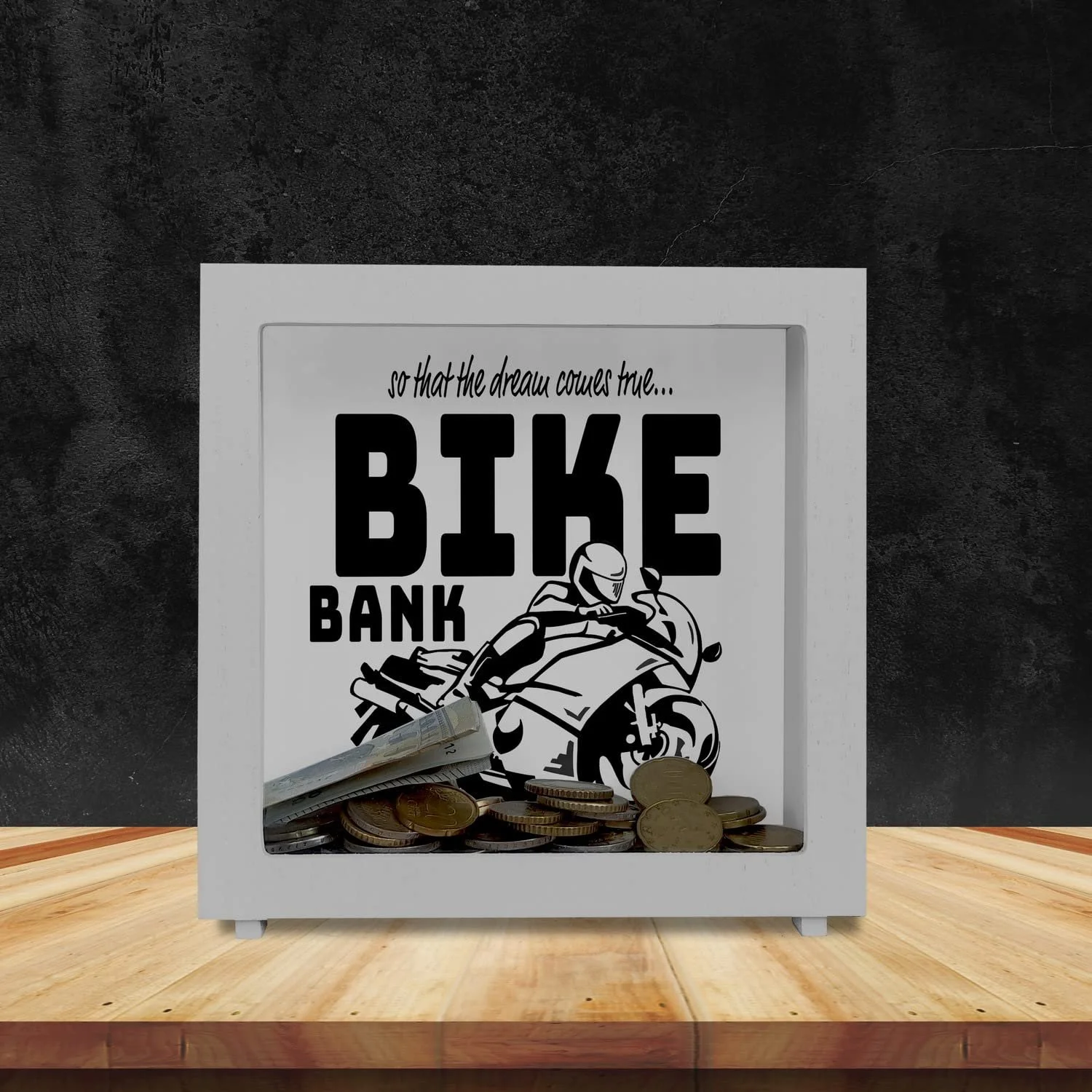 Скарбничка Дерев'яна Рамка Мотоцикл, фото №4