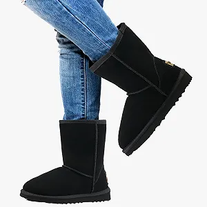 Мужские зимние кожаные водонепроницаемые ботинки Shenduo D5625 без застёжек synthetic.ua - Фото 1