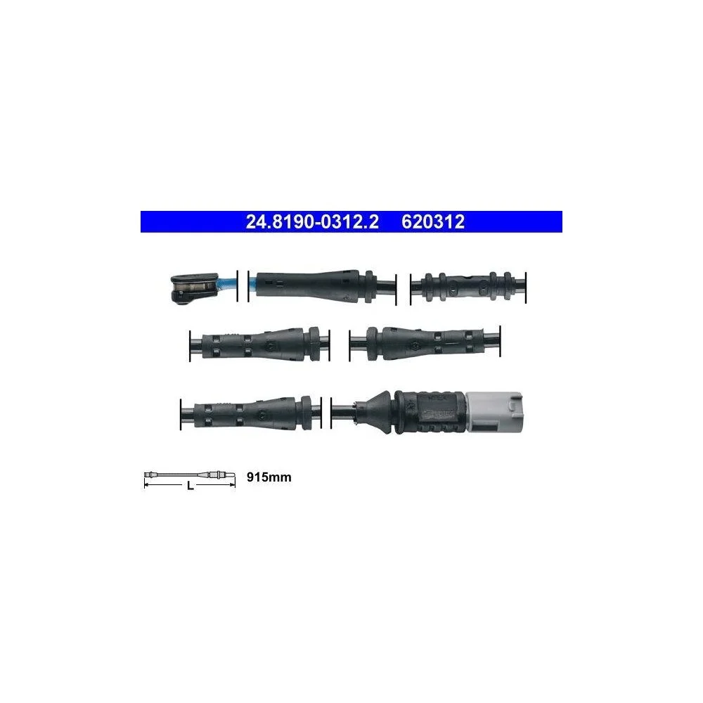 Датчик износа тормозных колодок ATE 24.8190-0312.2 для BMW, задний мост, фото №1