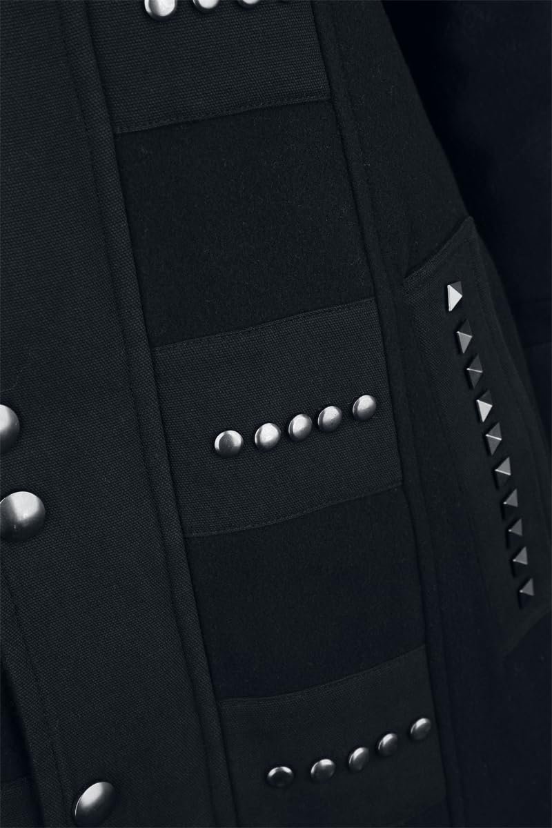 Пальто з капюшоном Gothicana by EMP Чорний, фото №4 Пальто з капюшоном Gothicana by EMP Чорний, фото №4