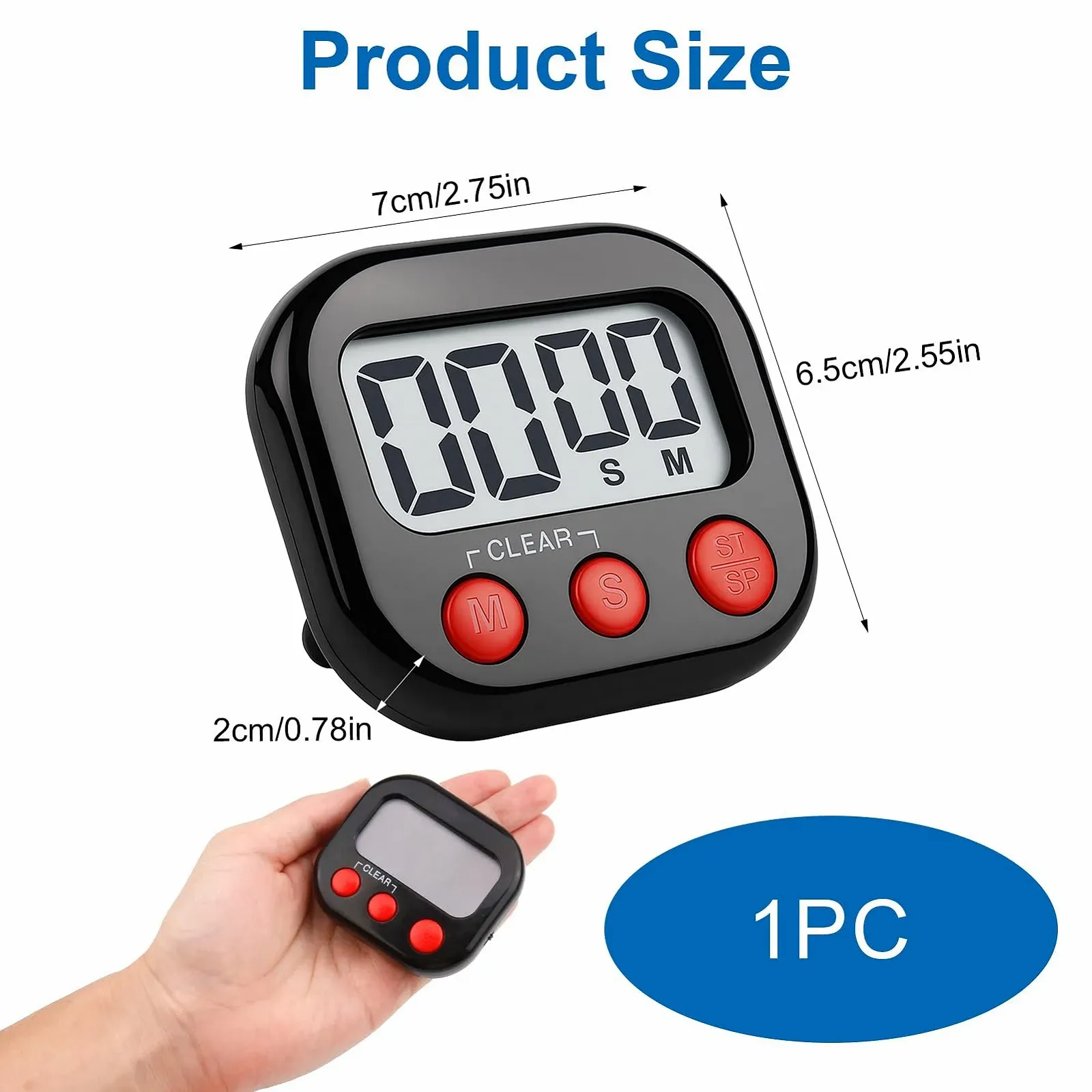 Цифровой кухонный таймер Egg Timer Digital с регулировкой громкости и дисплеем, фото №2 Цифровой кухонный таймер Egg Timer Digital с регулировкой громкости и дисплеем, фото №2