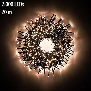 Кластерна гірлянда Lunartec 2000 LED, 20 м, теплий білий synthetic.ua - Фото 1