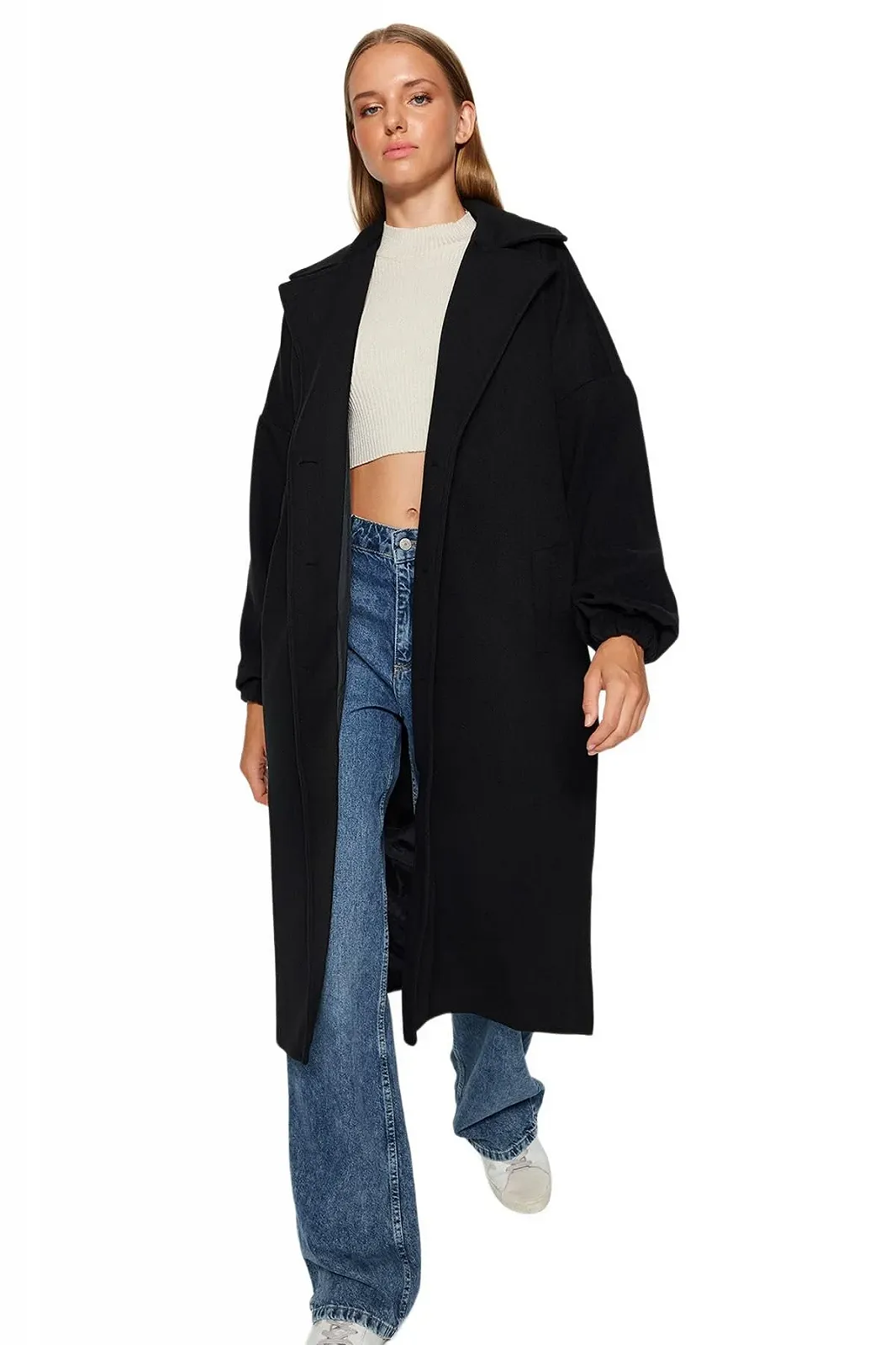 Пальто TRENDYOL Прямой, фото №2