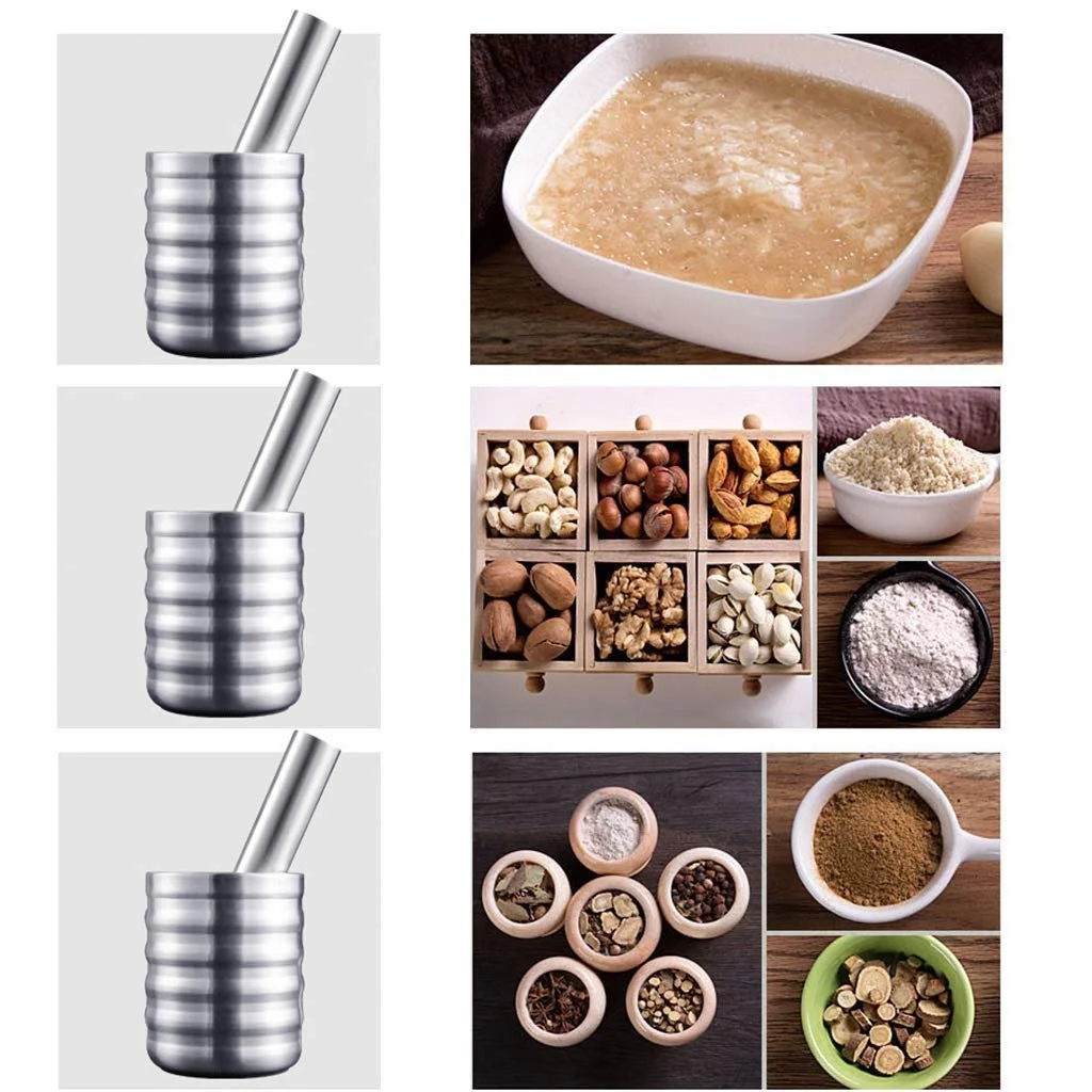 Набір ступки і товкачика Подрібнювач з нержавіючої сталі, фото №2