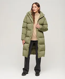 Пальто Superdry Longline Hooded Puffer synthetic.ua - Фото 1