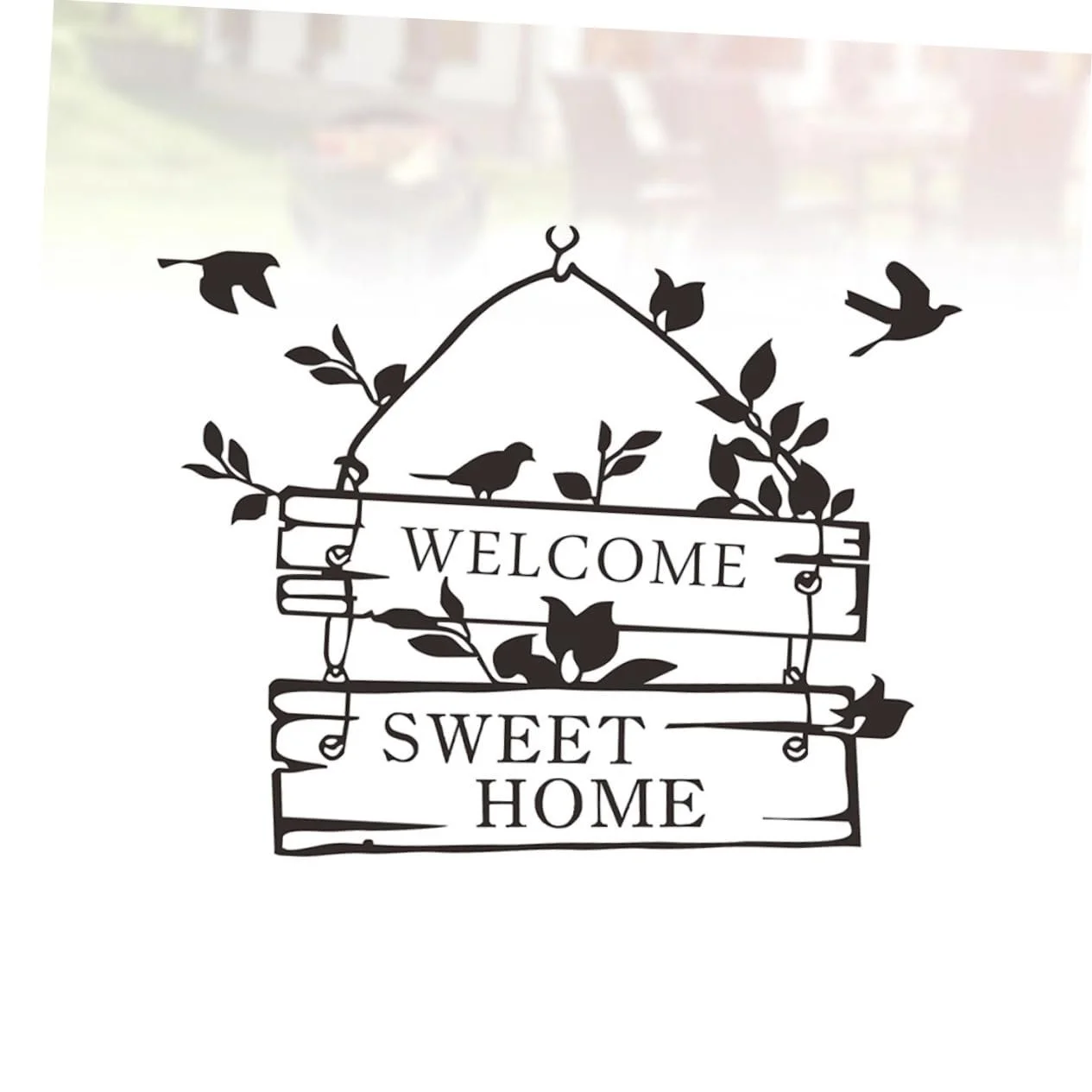 Наклейка на стену BESTYASH Welcome Home Самоклеящаяся ПВХ Съемная Экологичная Черная, фото №6