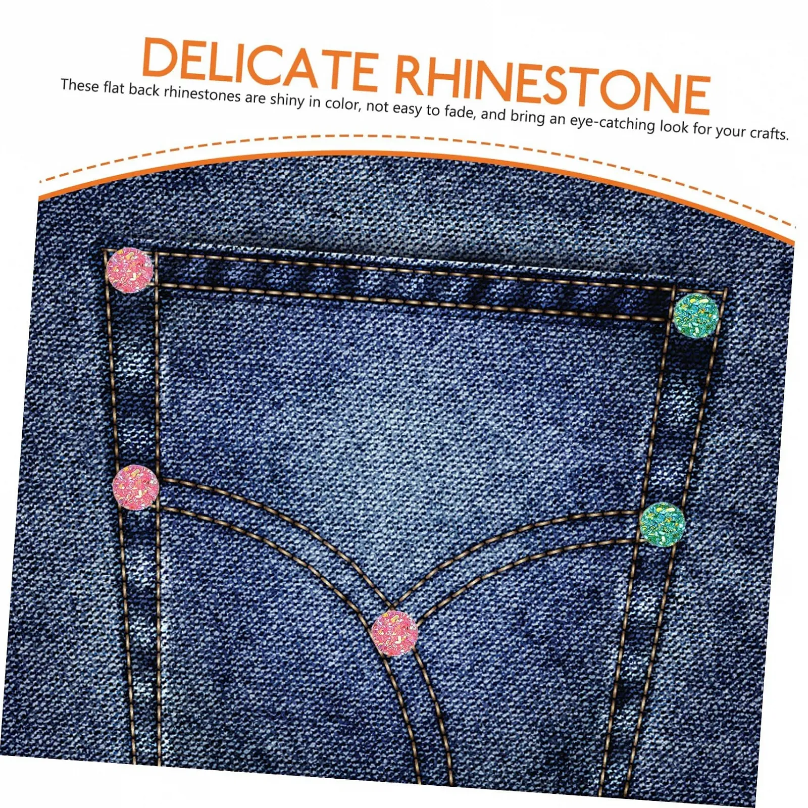 Стразы Hohopeti Gypsophila с плоским основанием, 100 шт, фото №3