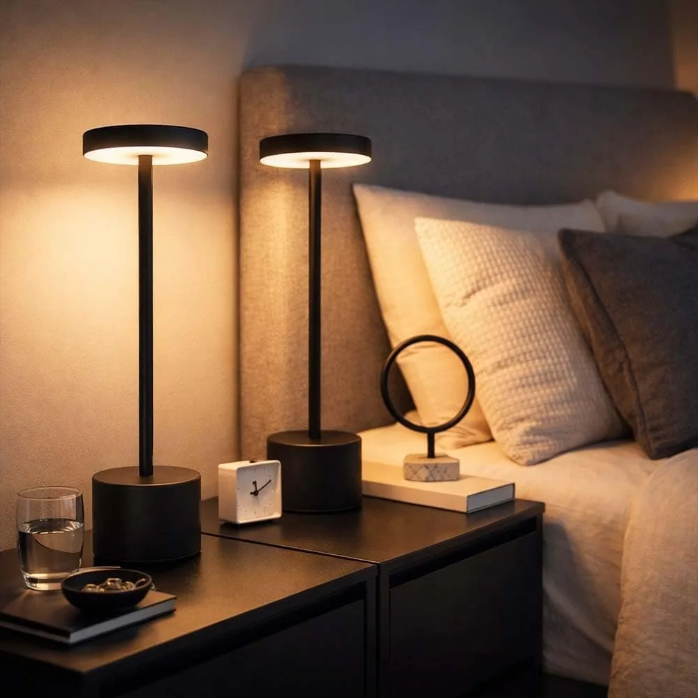 Настольная лампа GLOBO LIGHTING CCT LED 1,2 Вт 138 лм H 34 см Set of 2 Black, фото №3