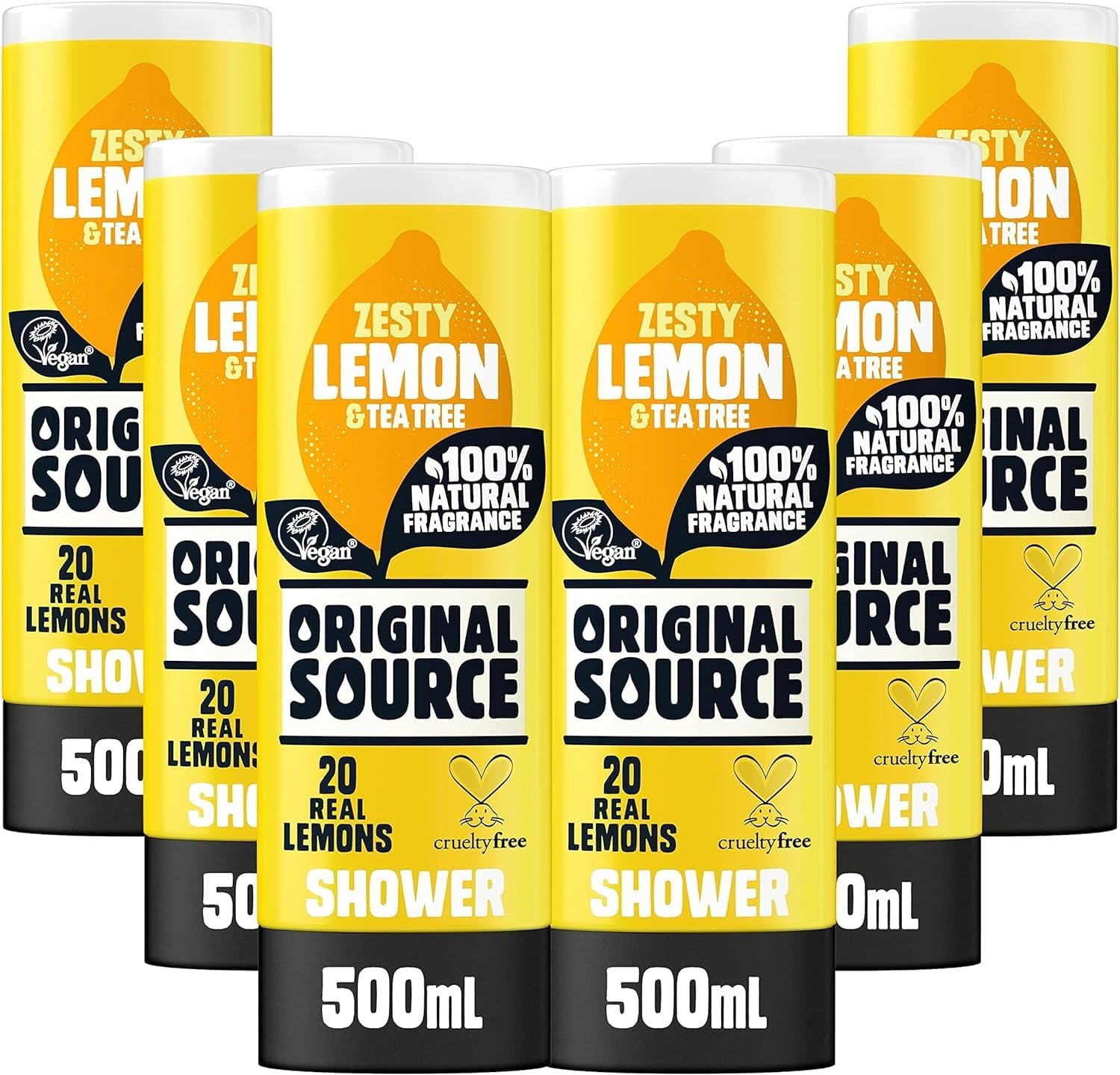 Гель для душа Original Source Lemon & Tea Tree натуральный 500 мл (6 шт.), фото №1