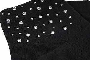 Носки styleBREAKER Женские с аппликацией из страз на поясе, Размер 35-41 EU / 5-9 US / 4-7 UK, Носки до щиколотки со стразами 08030014 synthetic.ua - Фото 1