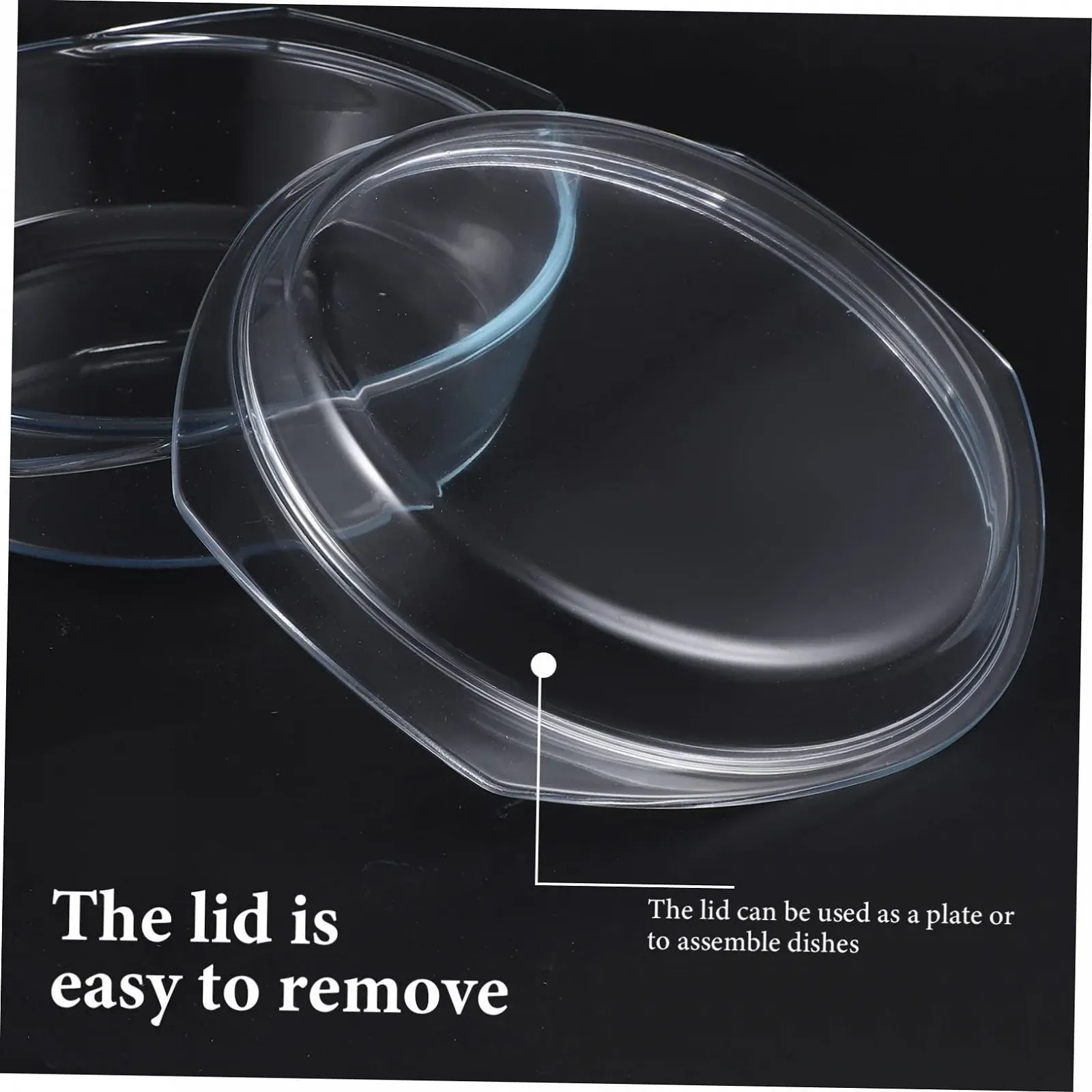 Скляна Форма VALICLUD з кришкою термостійка кругла Прозора, фото №5 Скляна Форма VALICLUD з кришкою термостійка кругла Прозора, фото №5