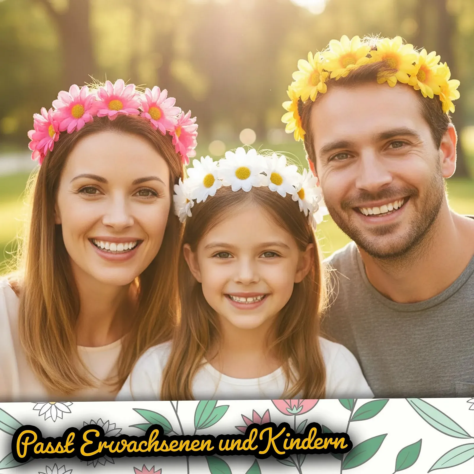 Вінок з квітів Набір з 3 шт. Аксесуари для волосся з еластичною стрічкою, фото №6 Вінок з квітів Набір з 3 шт. Аксесуари для волосся з еластичною стрічкою, фото №6