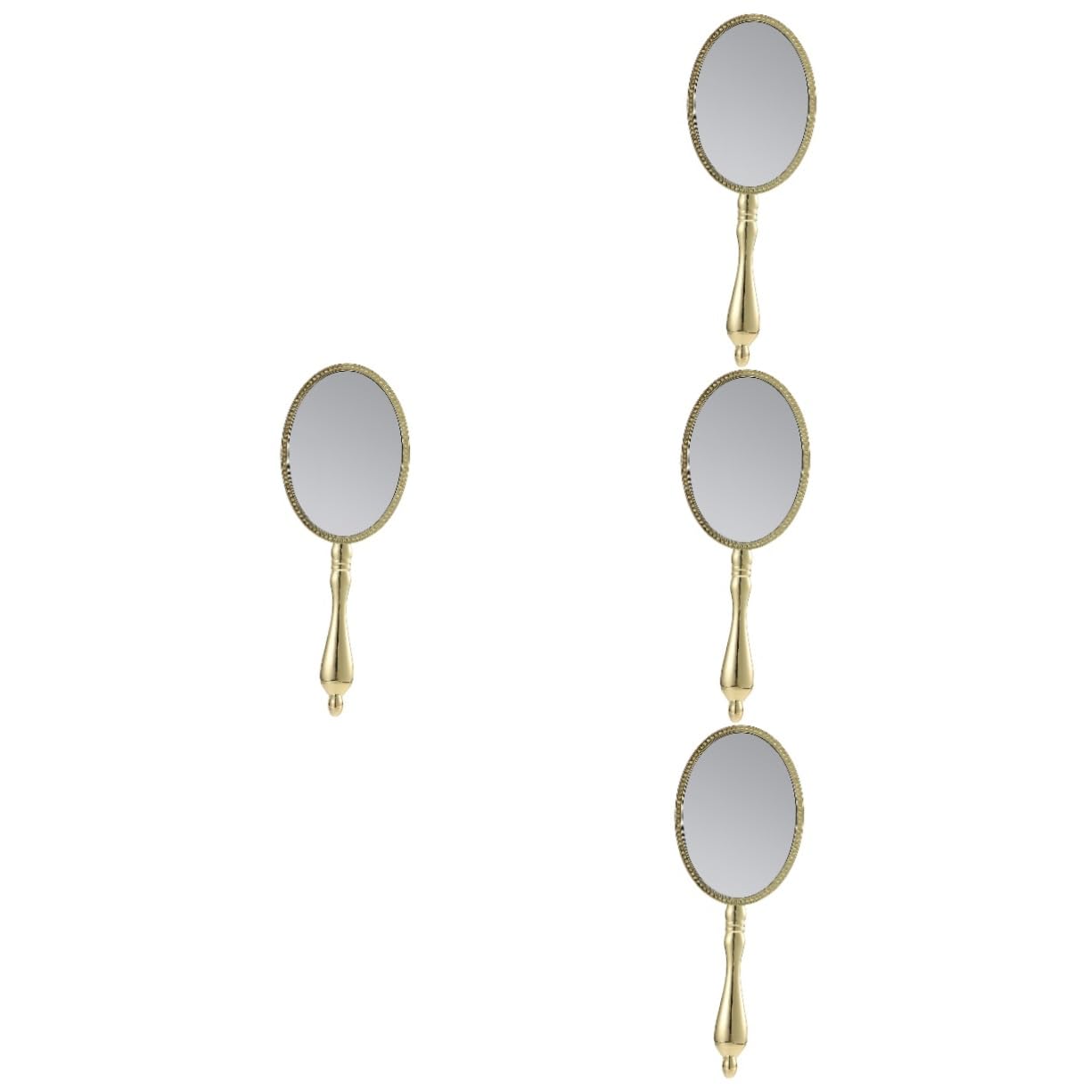 Зеркало Angoily Pack of 4 Портативное Макияжное Зеркало Металлическая ручка Цинковый сплав, фото №1