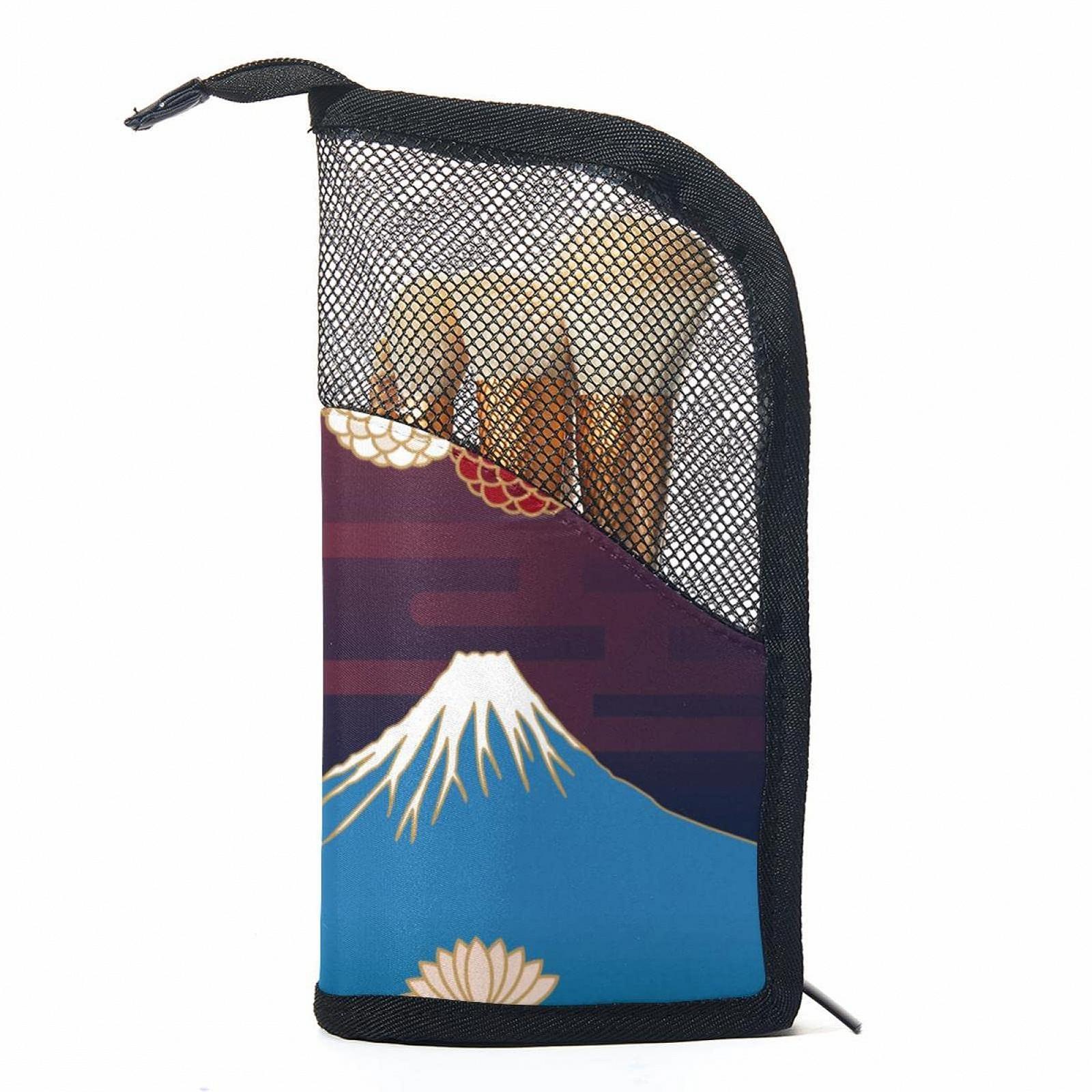 Набор кистей для макияжа с чехлом-органайзером 12 шт Mount Fuji Kran Regenschirm, фото №1