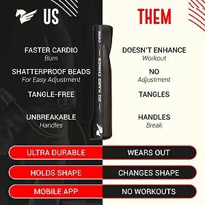 Скакалка Elite Jumps Beaded Jump Rope Adjustable Unbreakable Handles Shatterproof Beads synthetic.ua - Фото 1