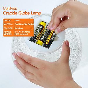 Настільна лампа-нічник LED Crackle Glass Ball Cardinal Червона synthetic.ua - Фото 1