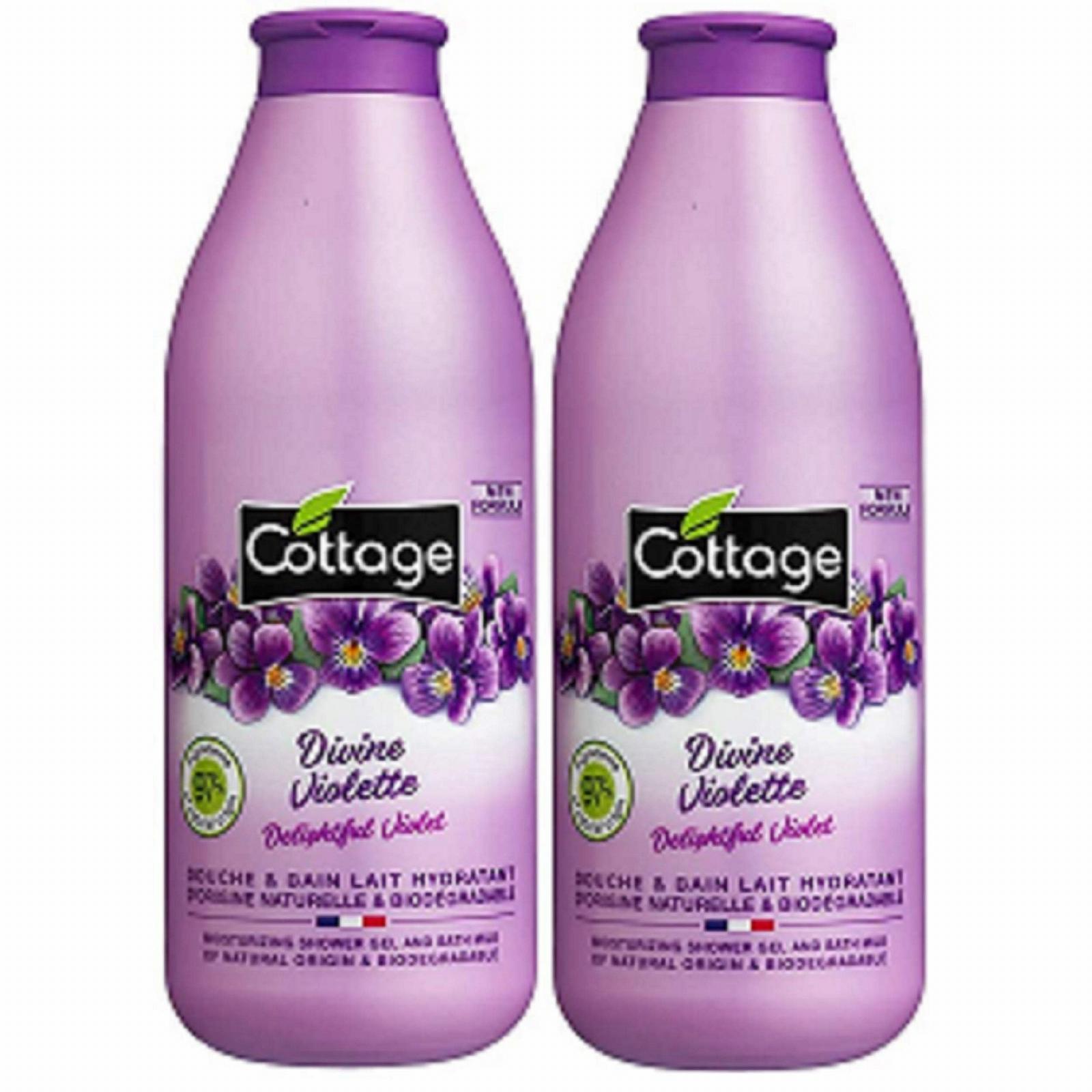 Гель для душу та ванни Cottage Moisturising Milk Purple 97% Ingredients of Natural Origin 2 x 750 мл, фото №1