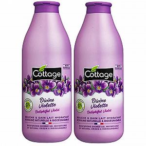 Гель для душу та ванни Cottage Moisturising Milk Purple 97% Ingredients of Natural Origin 2 x 750 мл - Фото 1