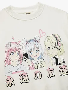 Толстовка Koton з принтом synthetic.ua - Фото 1