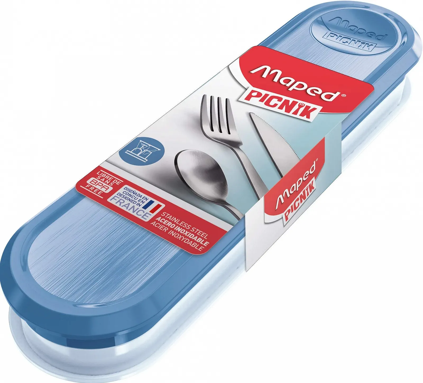 Набор столовых приборов для путешествий Maped PICNIK Concept Adult Storm Blue, фото №4