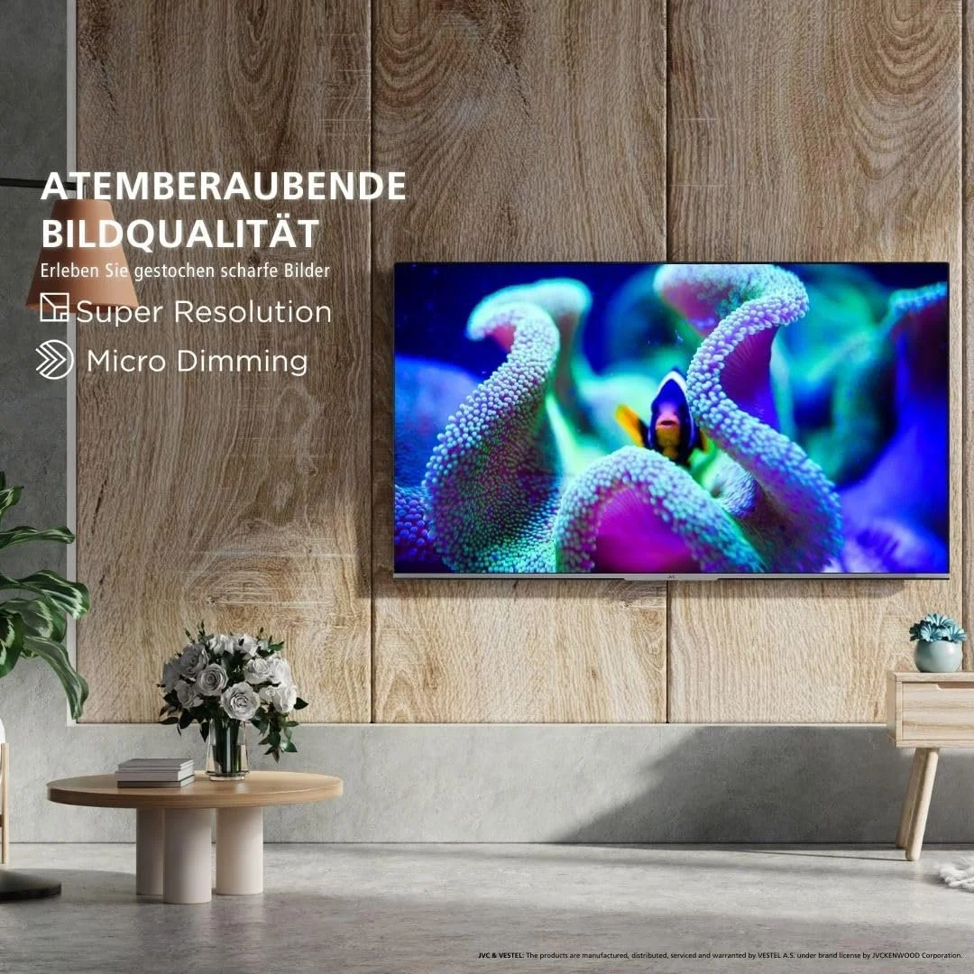 Телевизор 40" JVC LT-40VQF545A / Full HD / 60 Гц / QLED / Smart TV / Wi-Fi / Bluetooth / T2, фото №6 Телевизор 40" JVC LT-40VQF545A / Full HD / 60 Гц / QLED / Smart TV / Wi-Fi / Bluetooth / T2, фото №6