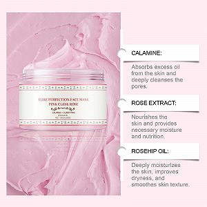 Маска для лица Глина для лица для очищения пор Маска для ухода за кожей лица для глубокого очищения и уменьшения акне и черных точек synthetic.ua - Фото 1