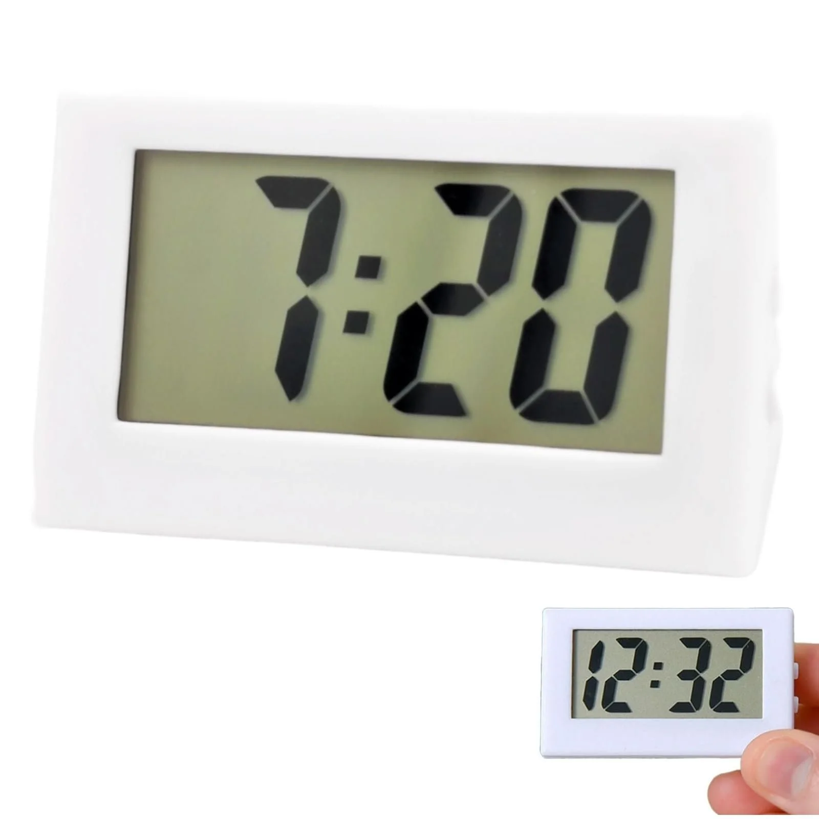 Маленький Цифровой Дорожный Часы Белый, фото №1