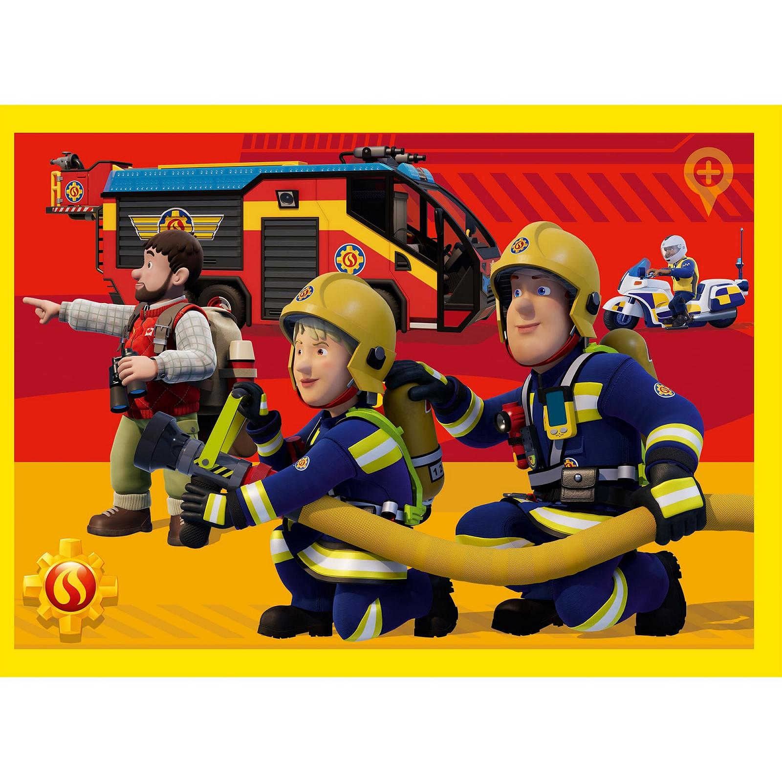 Пазл Trefl Fireman Sam Fireman in Action 4-в-1 35-70 елементів, фото №4