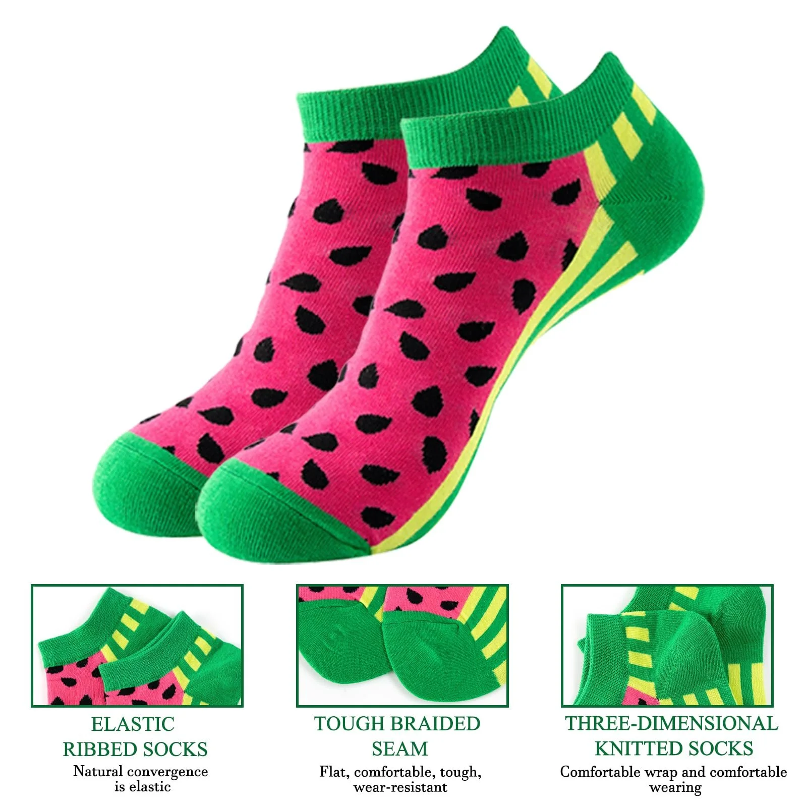 Носки Разноцветные с рисунком (8 пар), фото №3