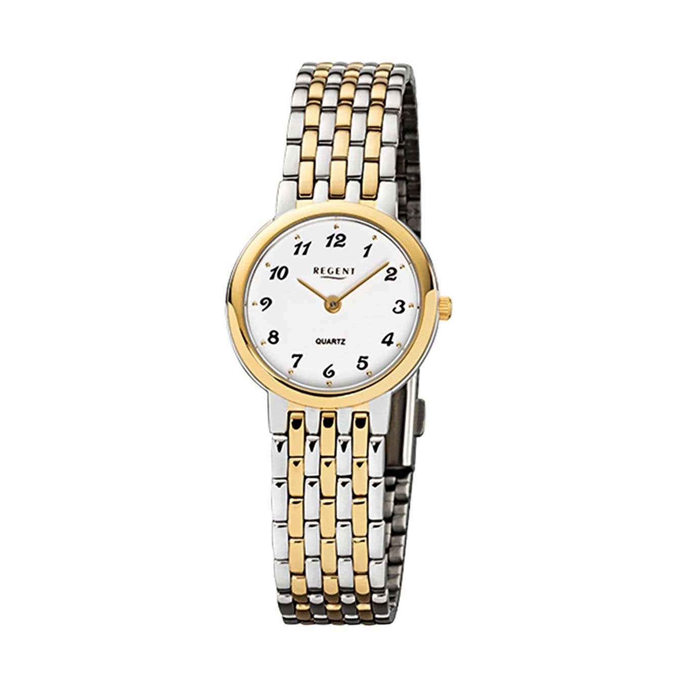 Женские часы Аналоговые Regent URF1048 Браслет из нержавеющей стали Серебряный Золотой Кварцевые часы Циферблат Белый, Браслет, фото №1 Женские часы Аналоговые Regent URF1048 Браслет из нержавеющей стали Серебряный Золотой Кварцевые часы Циферблат Белый, Браслет, фото №1