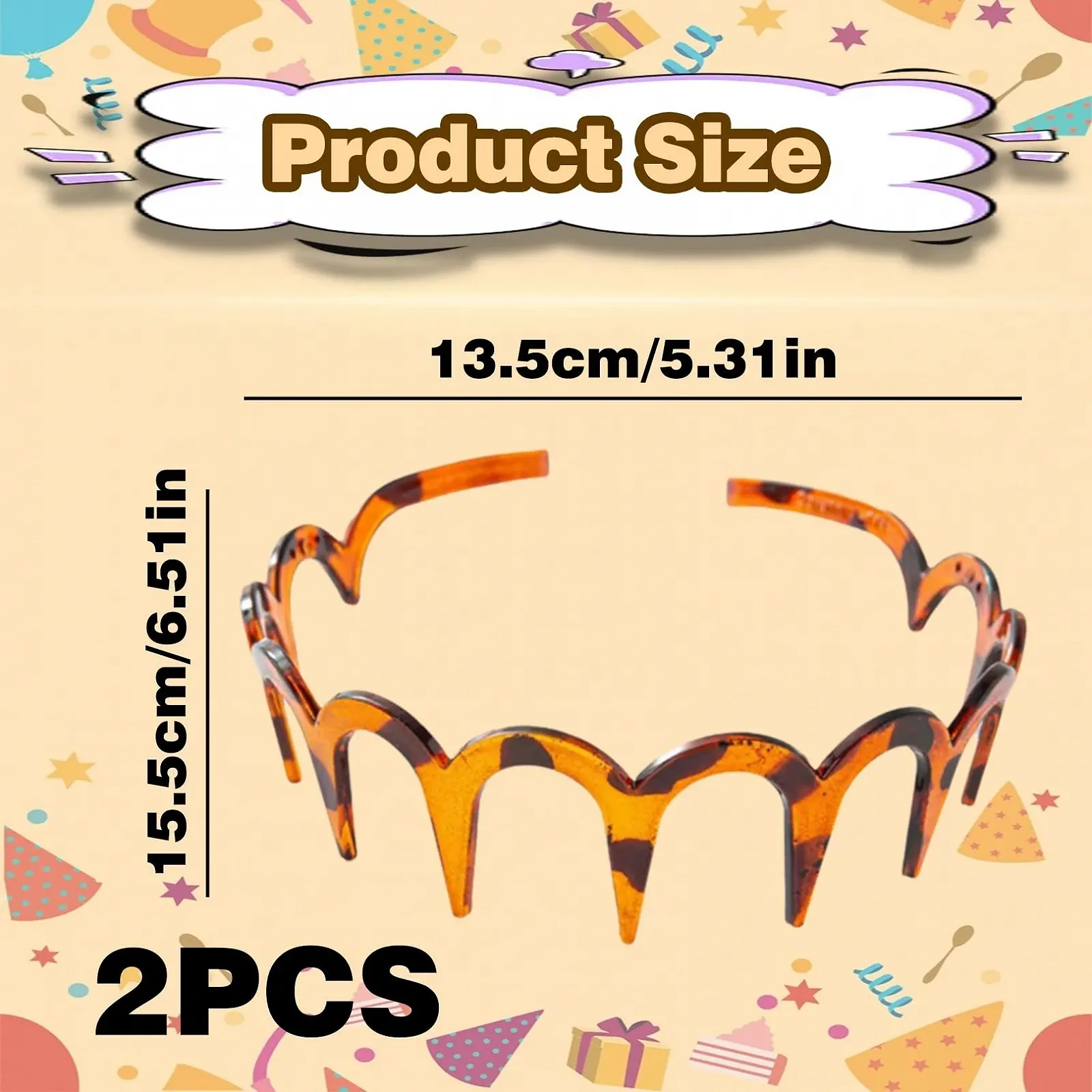 Набор из 2 зигзагообразных обручей на голову, фото №2