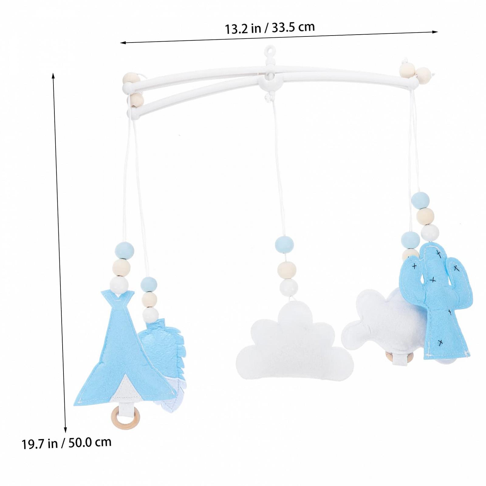 Карусель на ліжечко SHOWERORO Cloud Felt Wind Chimes Car для дитини, підвіска для дитячого ліжка, прикраса для новонародженого, мобіль для дитячого ліжка, фото №3