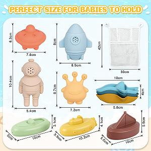 Игрушка для ванной Силиконовая игрушка для воды для детей, 11 шт. synthetic.ua - Фото 1