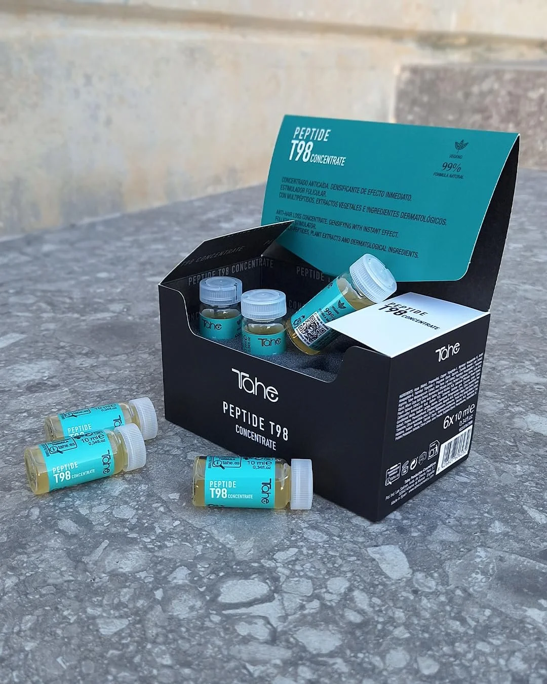 Сироватка Tahe Peptide T98 Концентрована проти випадіння волосся з ефектом густоти та мультипептидами, фото №8