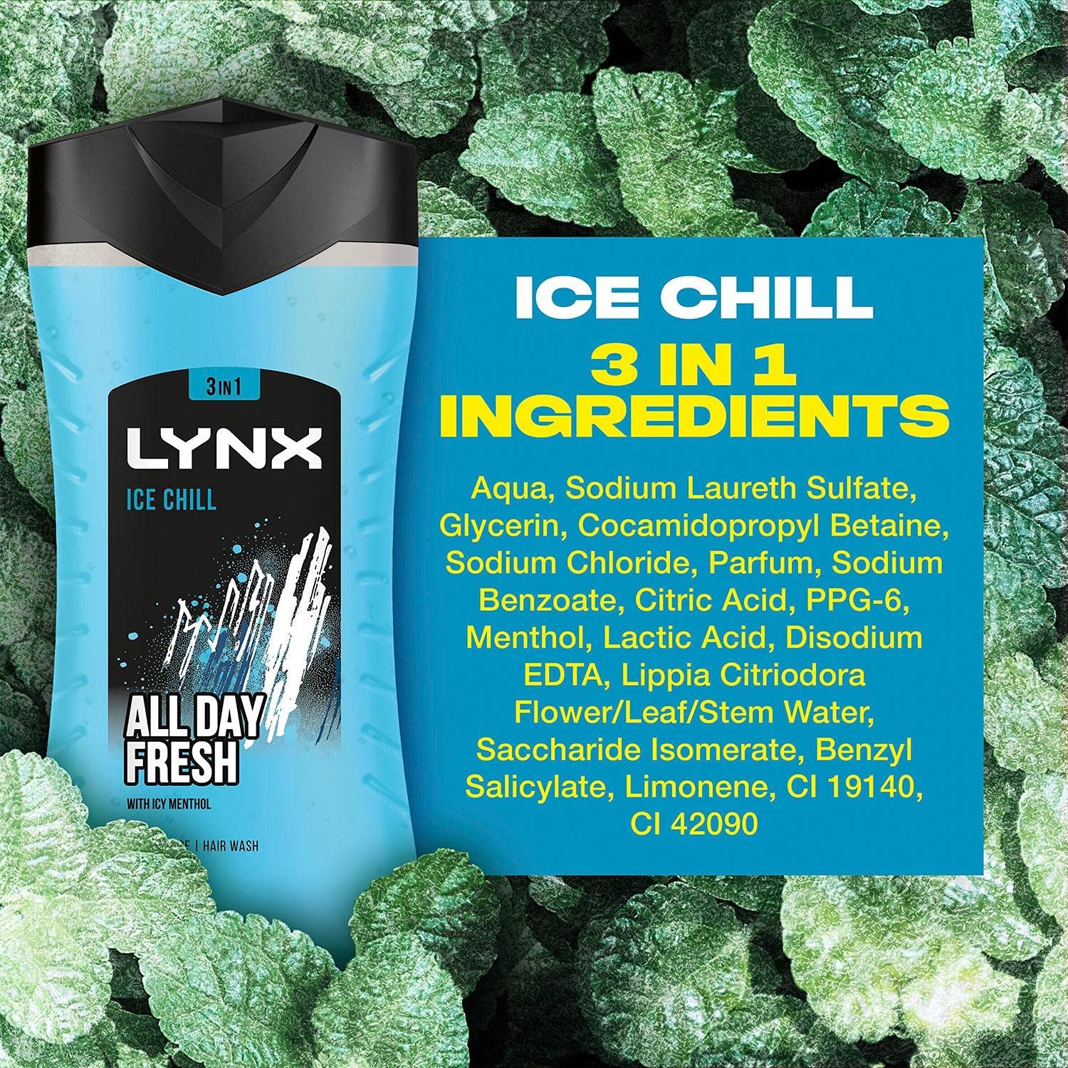Гель для душу Lynx 3-в-1 Ice Chill All Day Fresh з ментолом 225 мл, фото №7 Гель для душу Lynx 3-в-1 Ice Chill All Day Fresh з ментолом 225 мл, фото №7