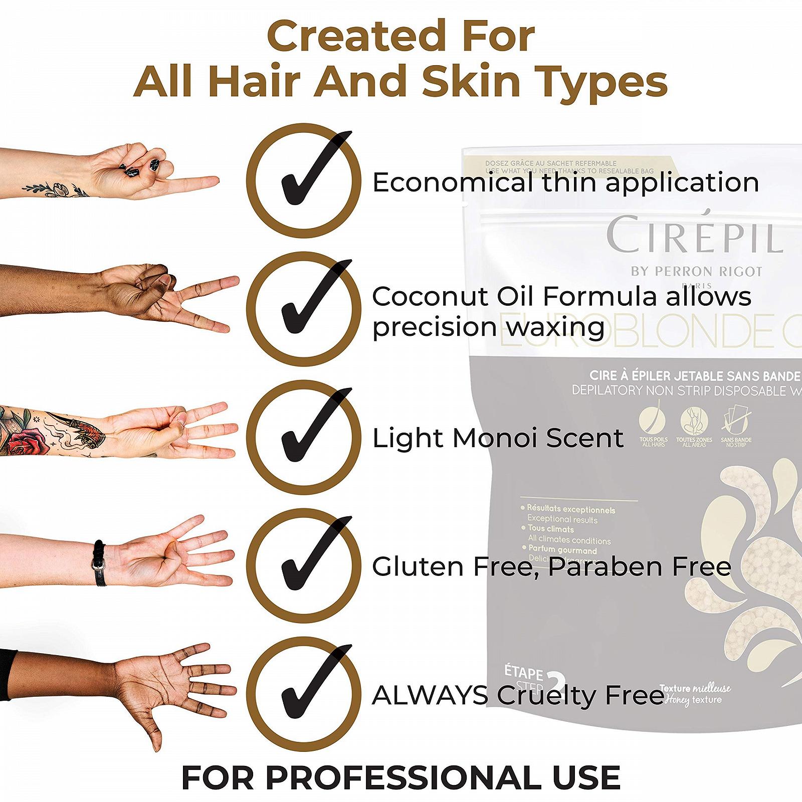Гарячий віск Cirepil Euroblonde Gold 805 г, фото №6 Гарячий віск Cirepil Euroblonde Gold 805 г, фото №6
