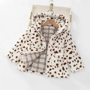 Флісова куртка для дівчаток Outdoor, дитяча куртка, мультяшний візерунок synthetic.ua - Фото 1