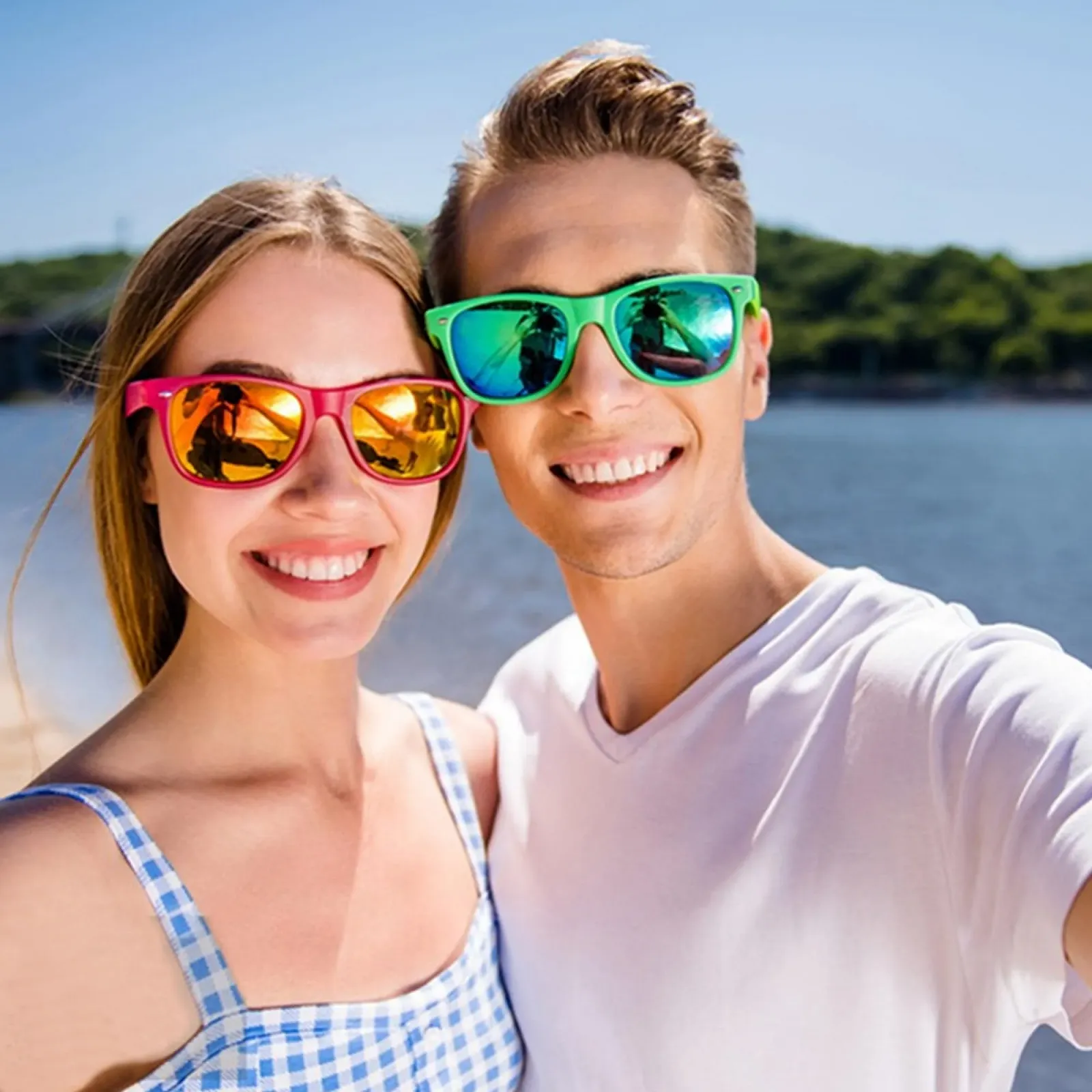 Сонцезахисні окуляри FSMILING Neon, набір для жінок і чоловіків, 10 штук, фото №2