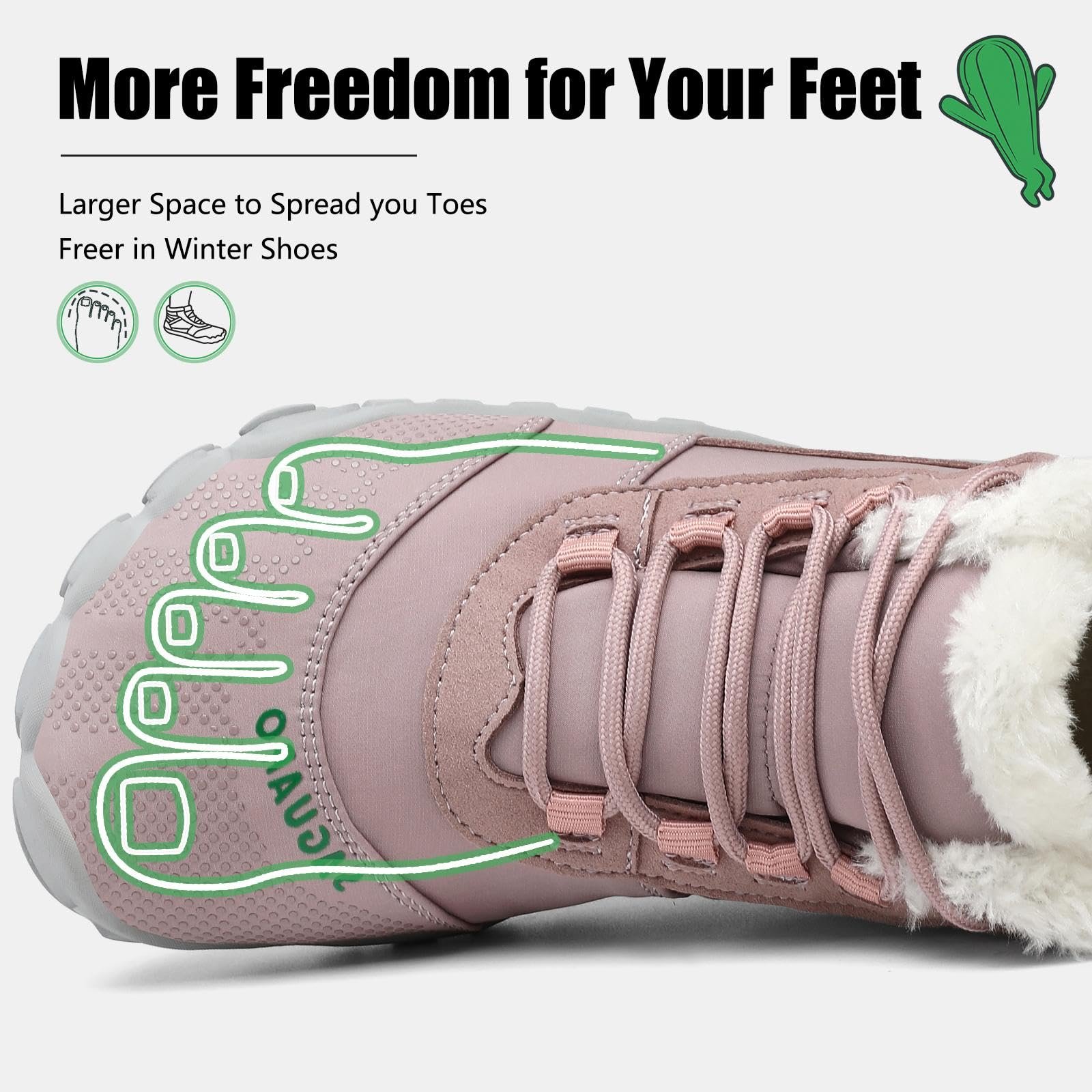 Обувь SAGUARO Barefoot, мужские зимние ботинки с подкладкой, теплые зимние женские ботинки, фото №2