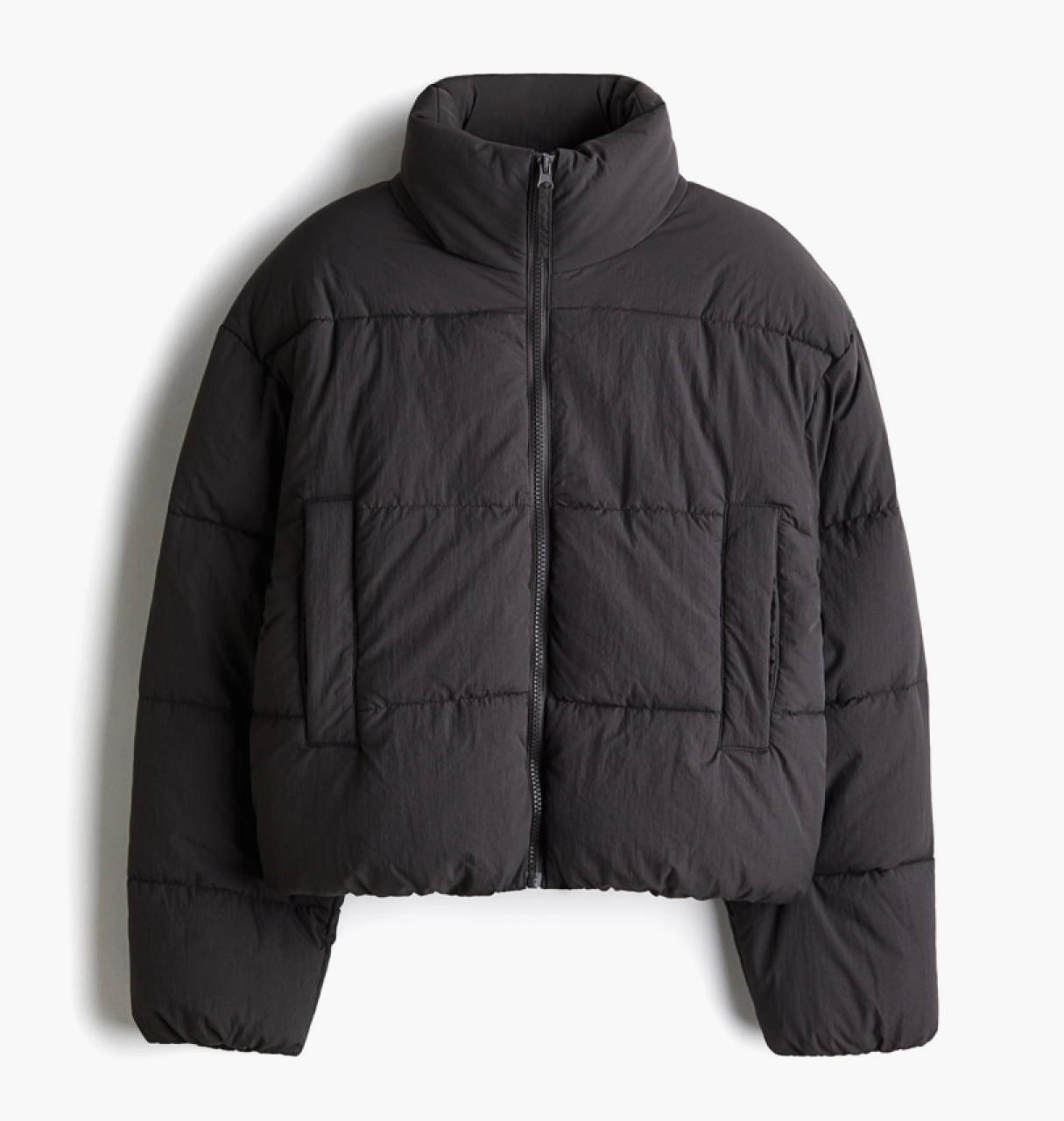 Пуховик H&M Short Puffer Jacket Grey 1228408007 XXS, фото №1