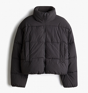 Пуховик H&M Short Puffer Jacket Grey 1228408007 XXS - Фото 1