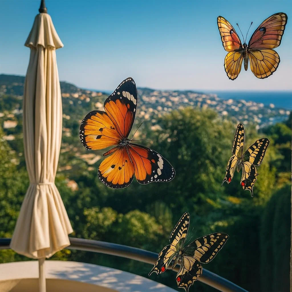 Наклейки на вікна Butterflies 4 присоски 9 x 7 см Реалістичне фото, фото №2 Наклейки на вікна Butterflies 4 присоски 9 x 7 см Реалістичне фото, фото №2