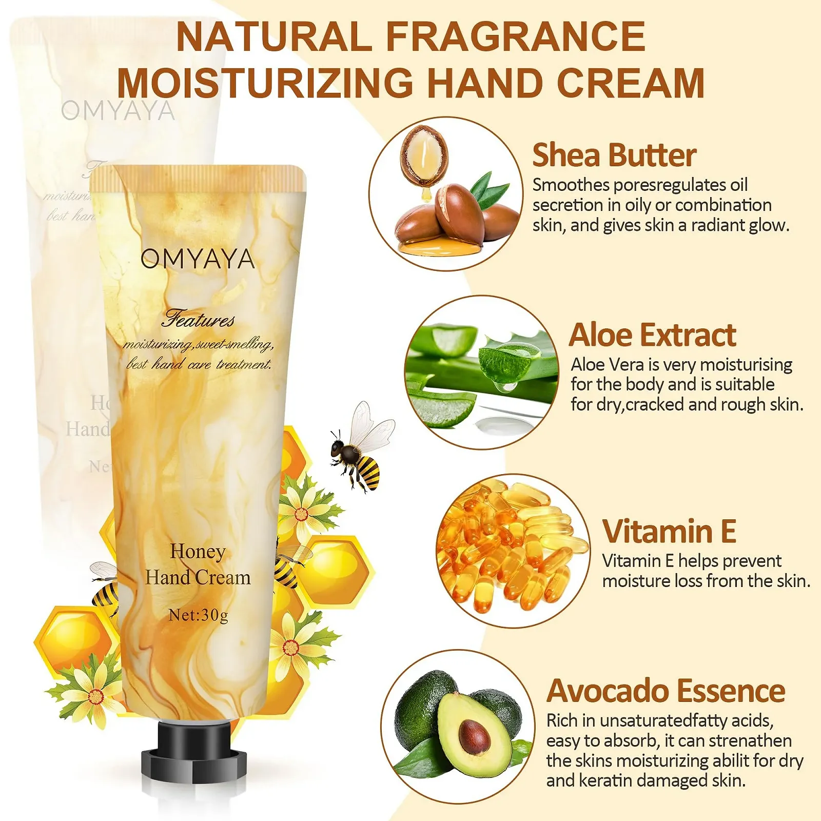 Крем для рук, подарочный набор для женщин, рождественский подарочный набор, рождественские подарки для мамы, подруги и сестры, включает 2 ароматические свечи для снятия стресса, 6 кремов для рук для ухода за руками, фото №2