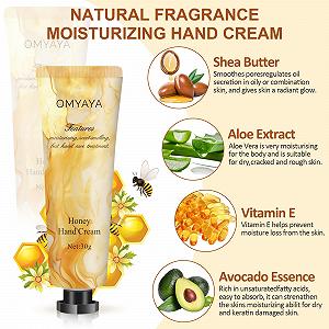 Крем для рук, подарочный набор для женщин, рождественский подарочный набор, рождественские подарки для мамы, подруги и сестры, включает 2 ароматические свечи для снятия стресса, 6 кремов для рук для ухода за руками synthetic.ua - Фото 1