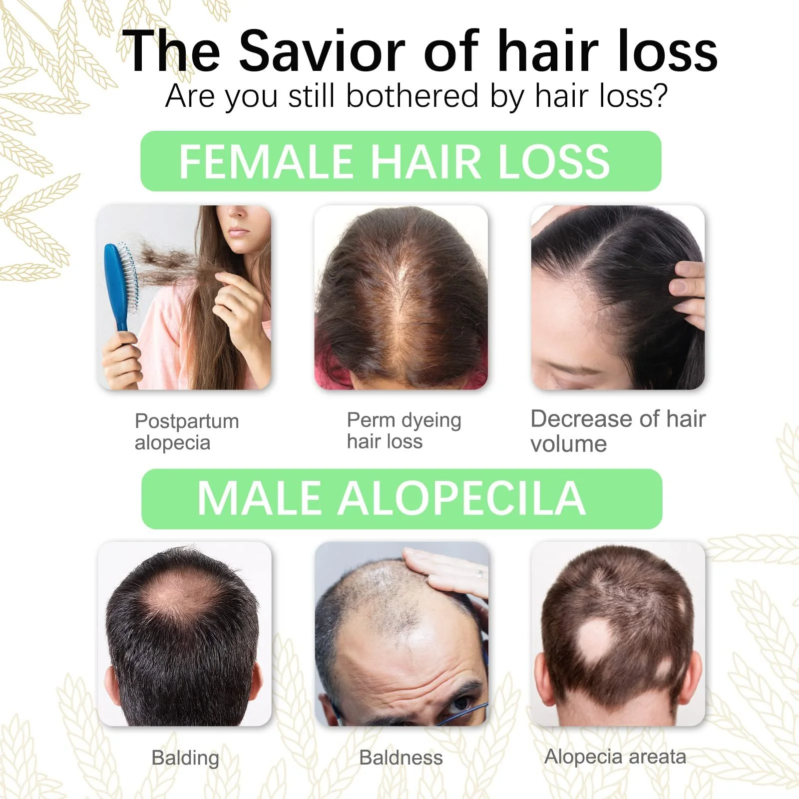 Спрей для росту та відновлення волосся, кондиціонування та зволоження для пошкодженого, сухого, кучерявого або неслухняного волосся, фото №8