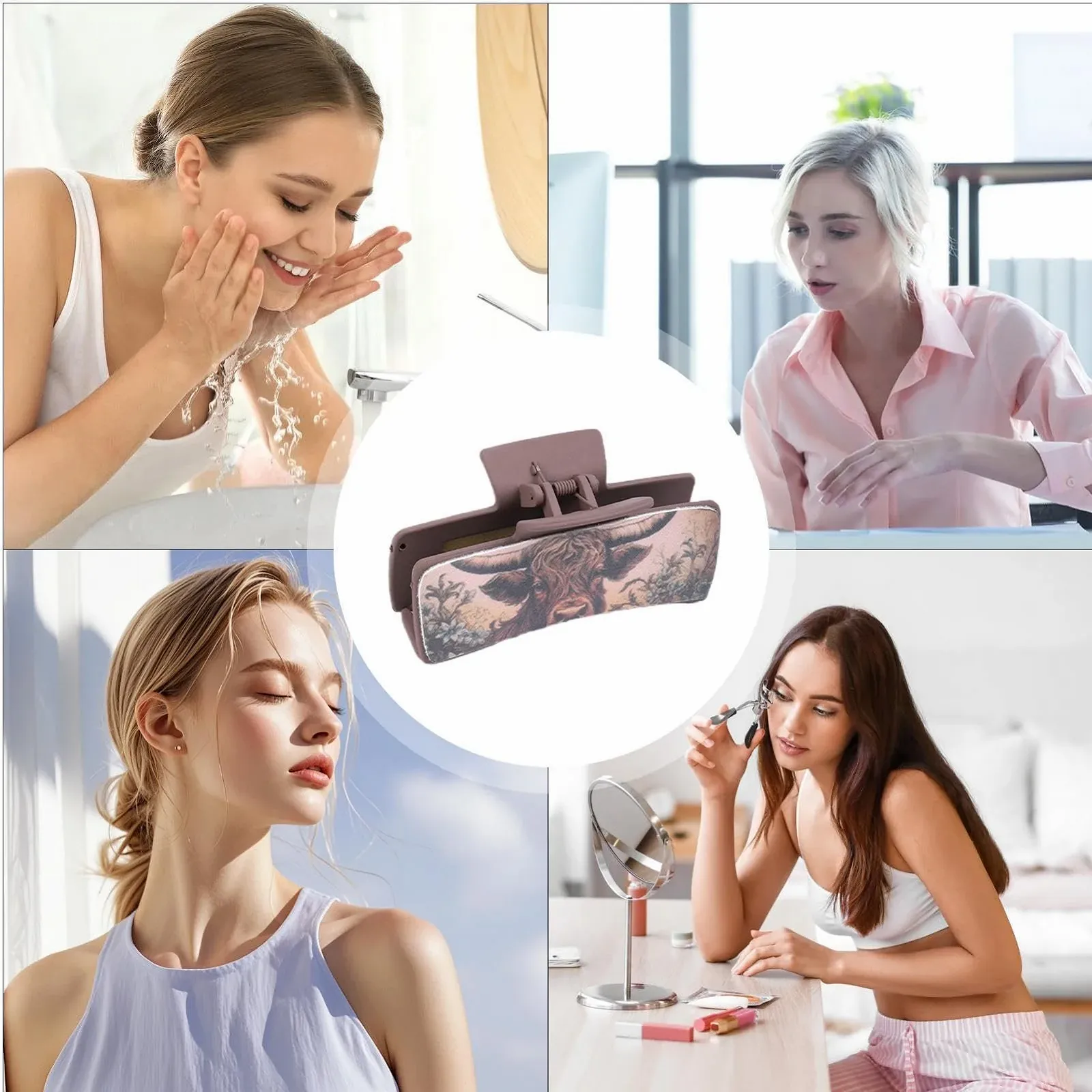 Заколка для волос Кожаная Western Klauenclips 3 шт, фото №4 Заколка для волос Кожаная Western Klauenclips 3 шт, фото №4